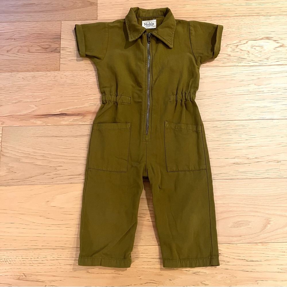SOLD - Noble Kids Olive Green utility Suit Jumpsuit